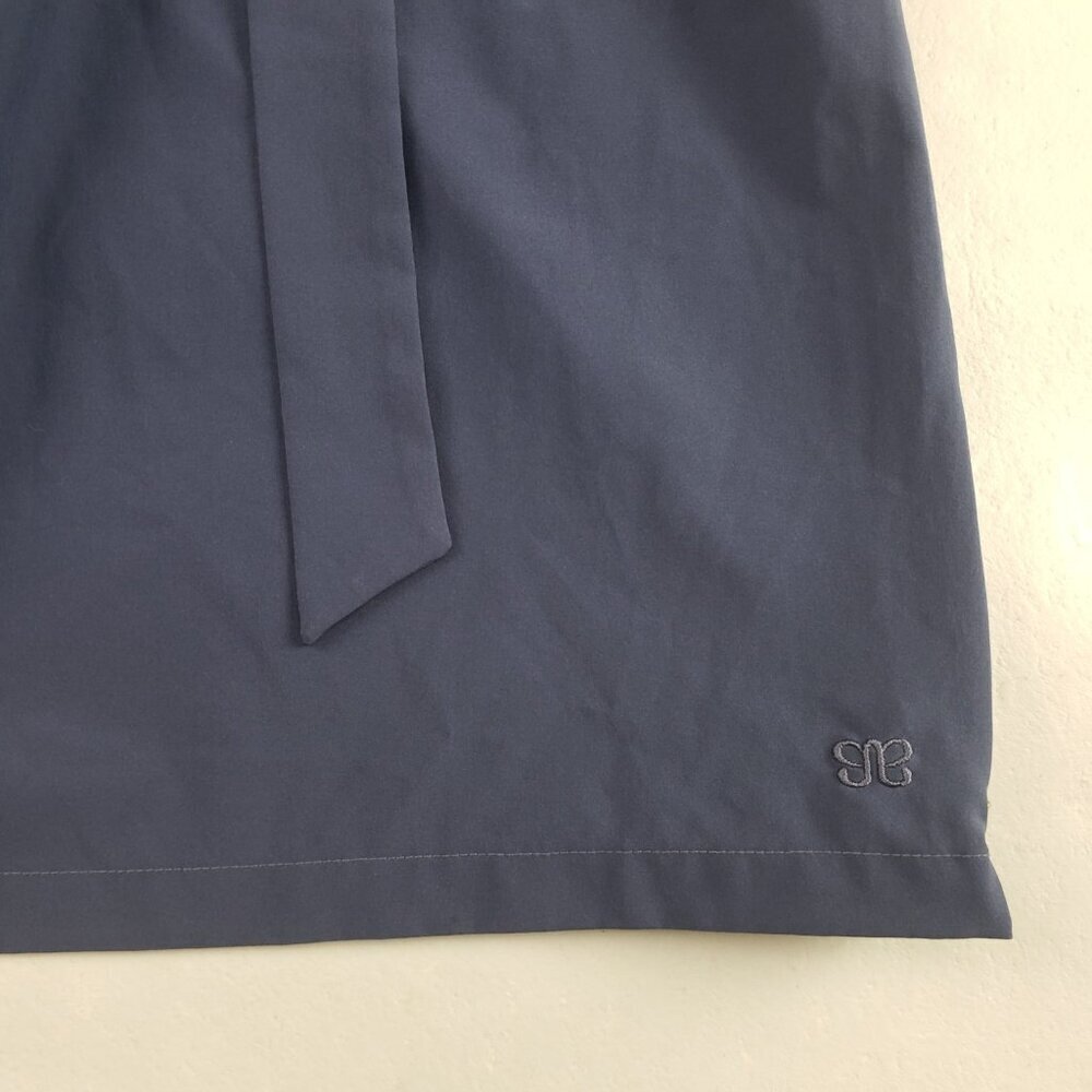 Albion Belted Bow Skirt Womens XS Blue Side Zipper Knee Length Nylon Blend - Picture 4 of 10